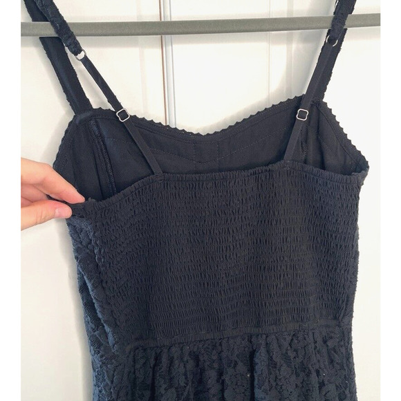 Hollister Women's Lace Crochet Strappy Mini Dress Size Small 90's Y2K Whimsigoth - Picture 8 of 14